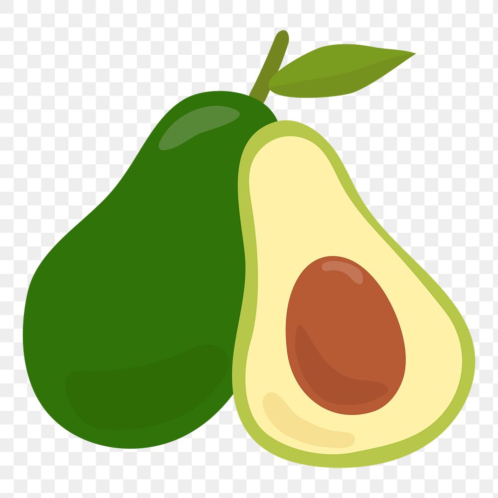 Png colorful avocado food sticker clipart