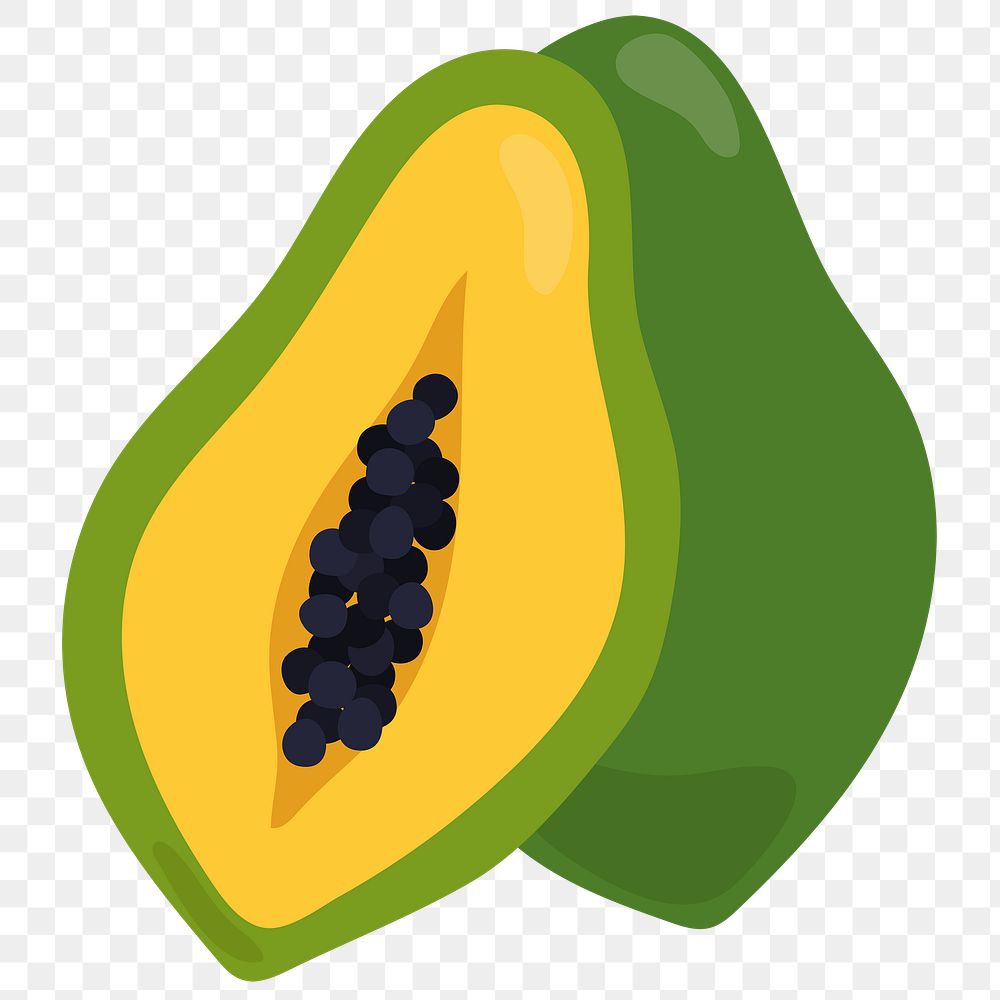 Png colorful papaya fruit sticker clipart