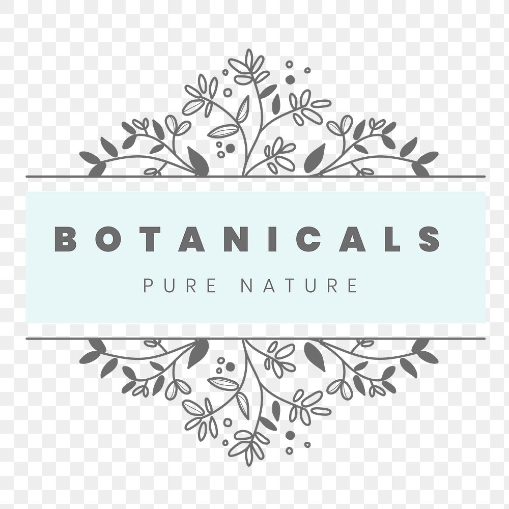 Wellness business logo png clipart, botanical design