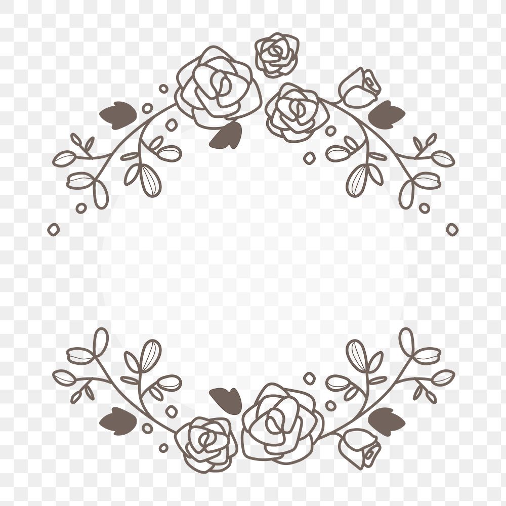 Rose logo ornament png clipart, aesthetic illustration