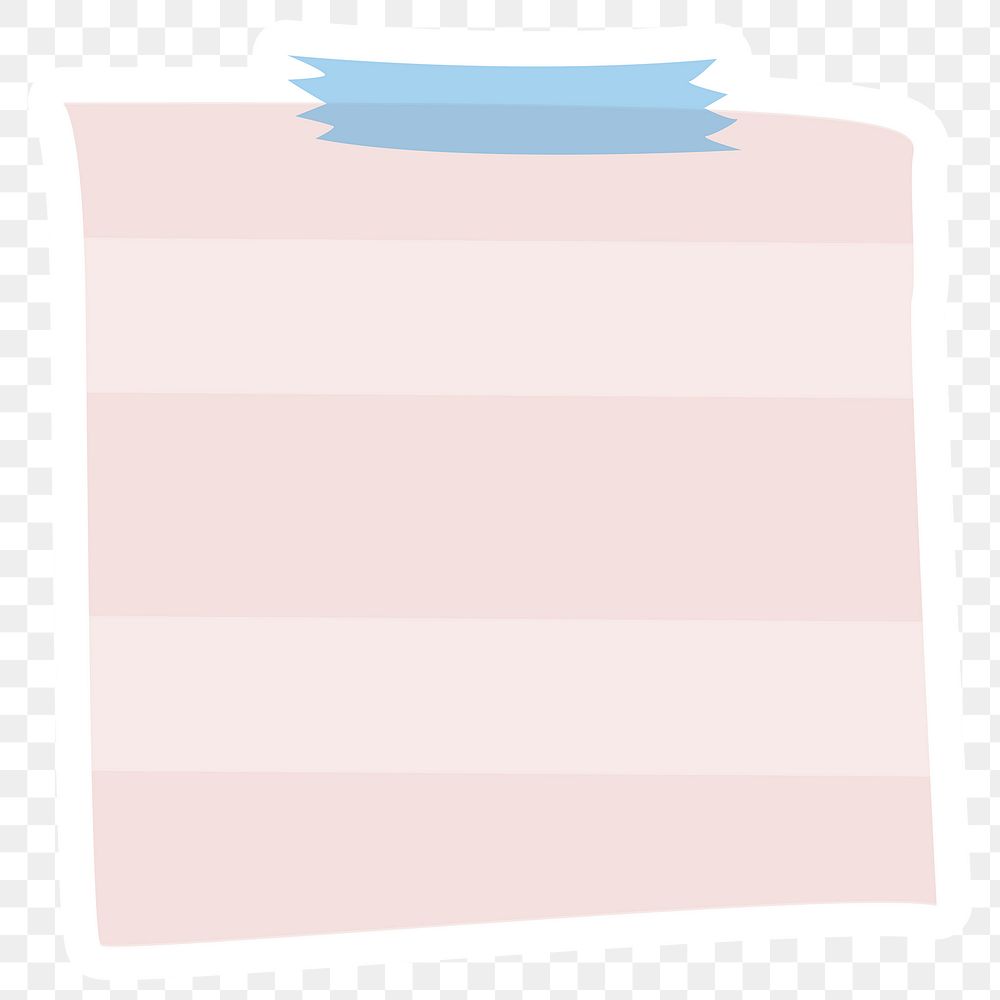 Pink reminder note sticker design element