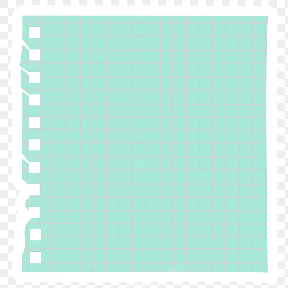 Mint green reminder note sticker design element