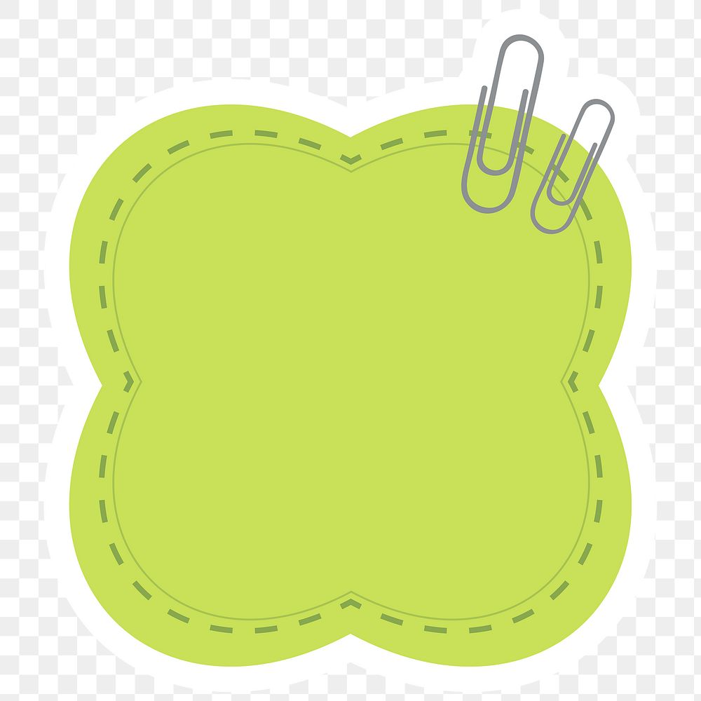 Green bubble shaped reminder note sticker design element