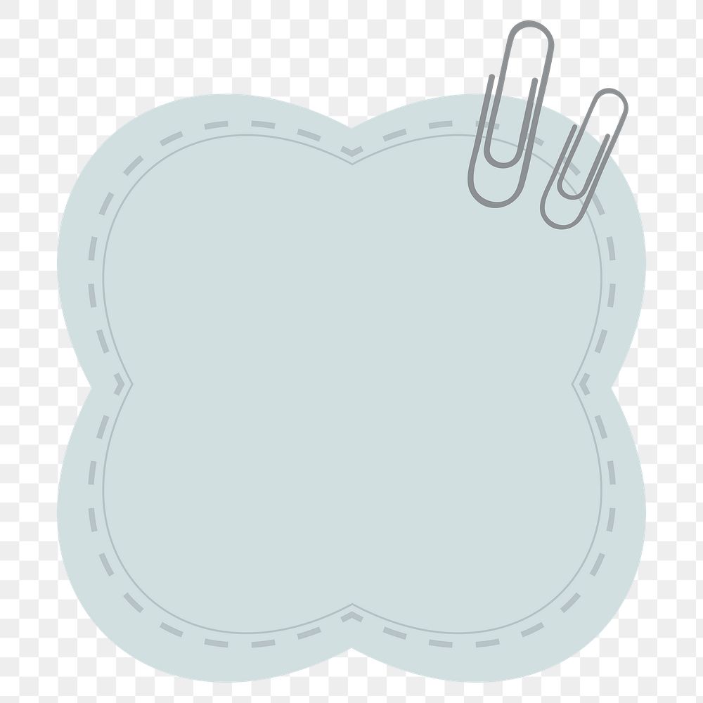 Blank notepaper set with clips on transparent