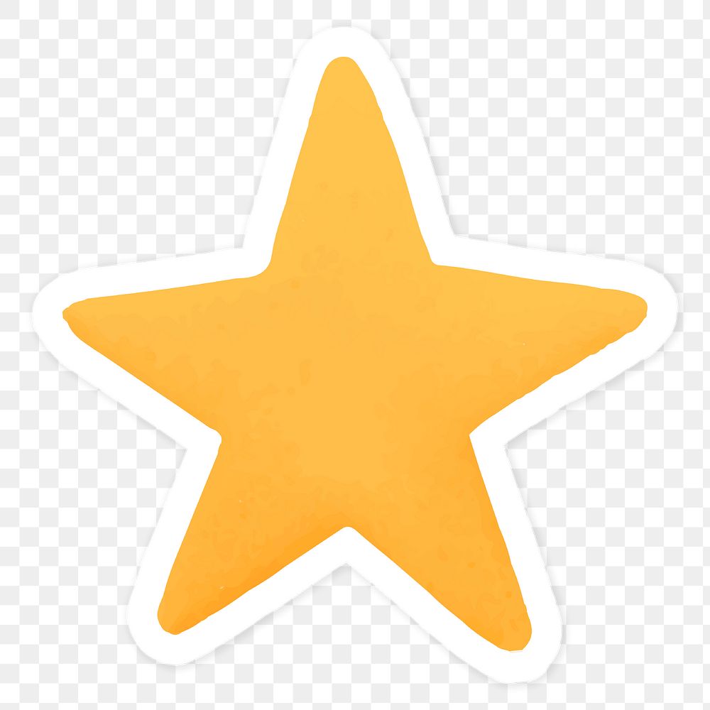 Yellow star icon social ads template transparent png
