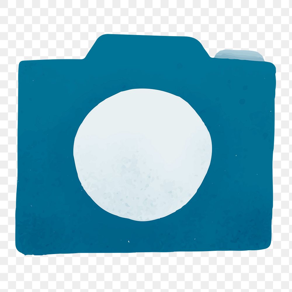 Blue social media camera social ads template transparent png