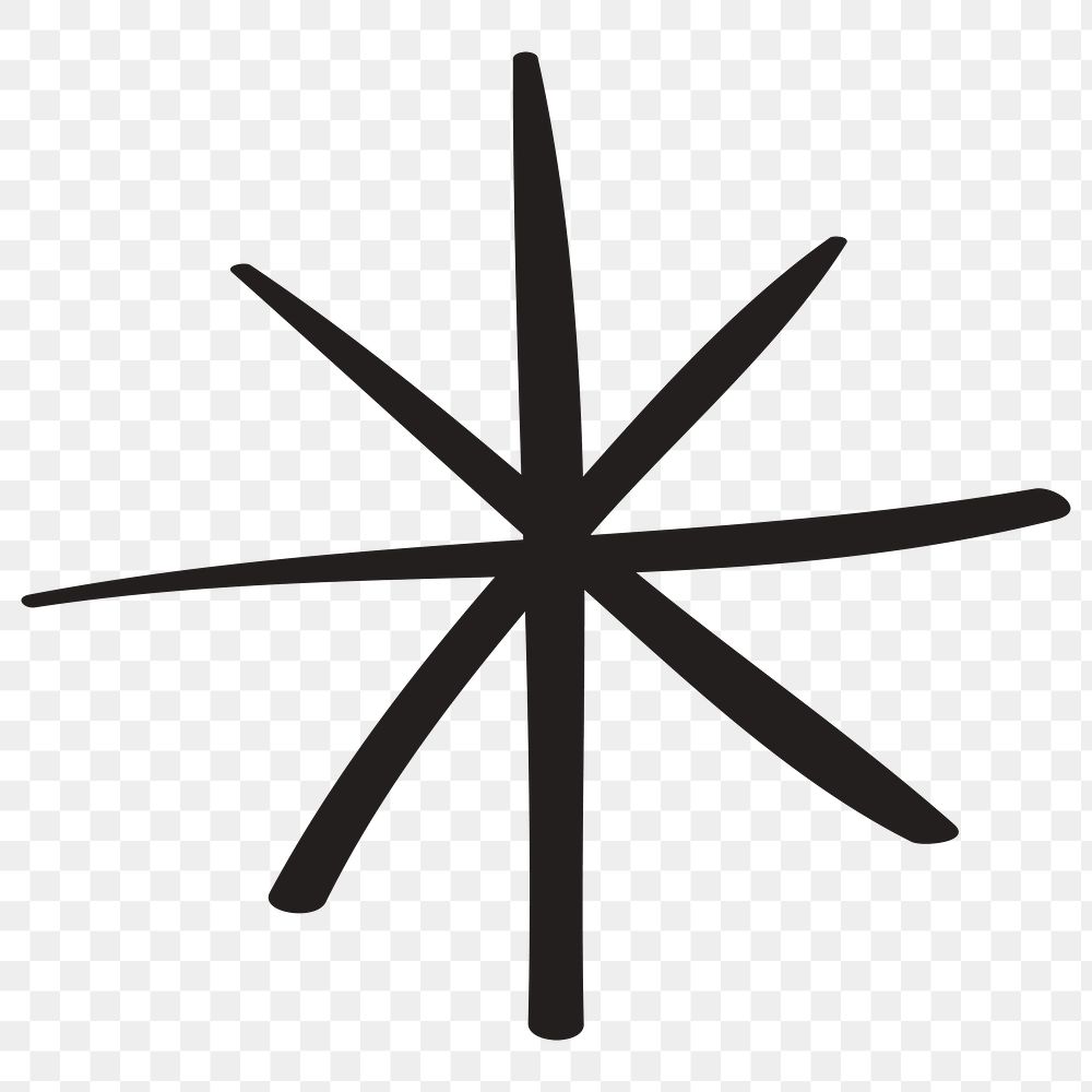 Doodle bohemian png star symbol illustration