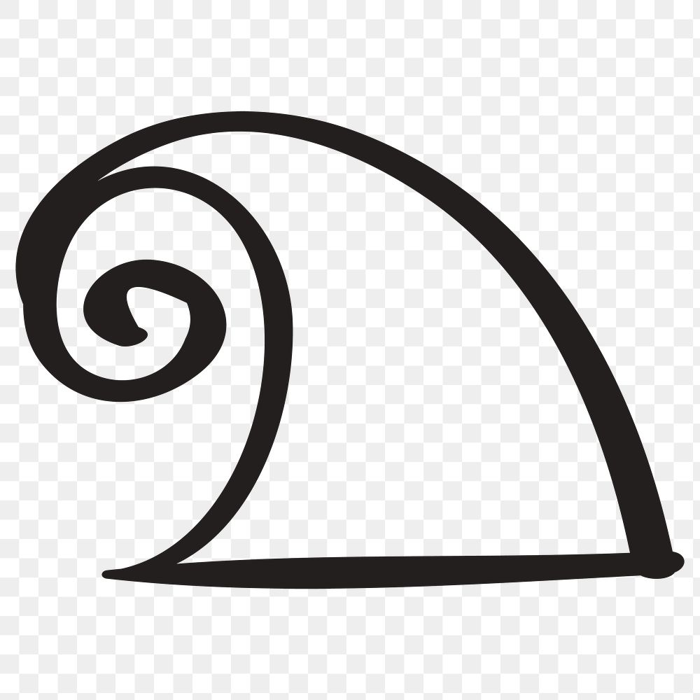 Doodle bohemian png wave symbol illustration