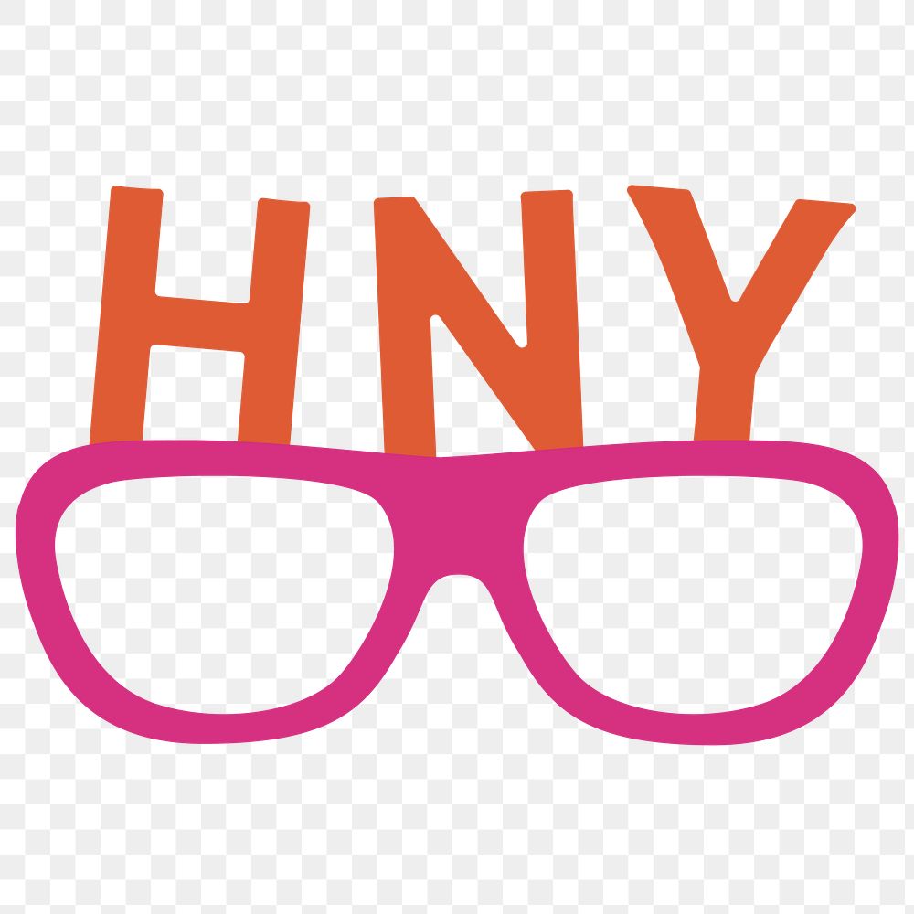 HNY glasses design element transparent png