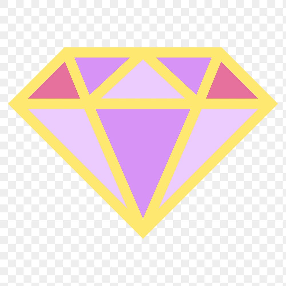 Pastel diamond design element transparent png