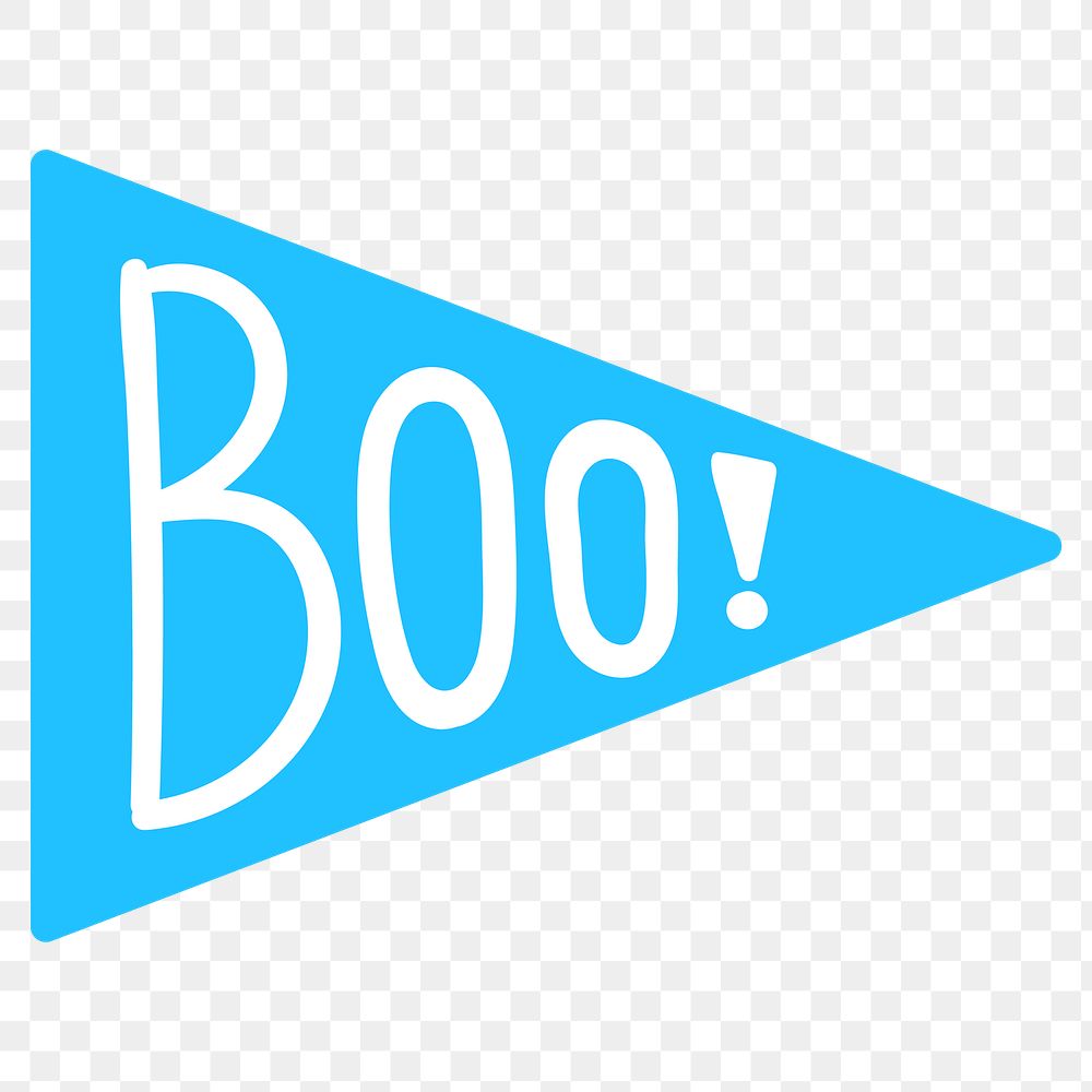 Boo! stiker design element transparent png