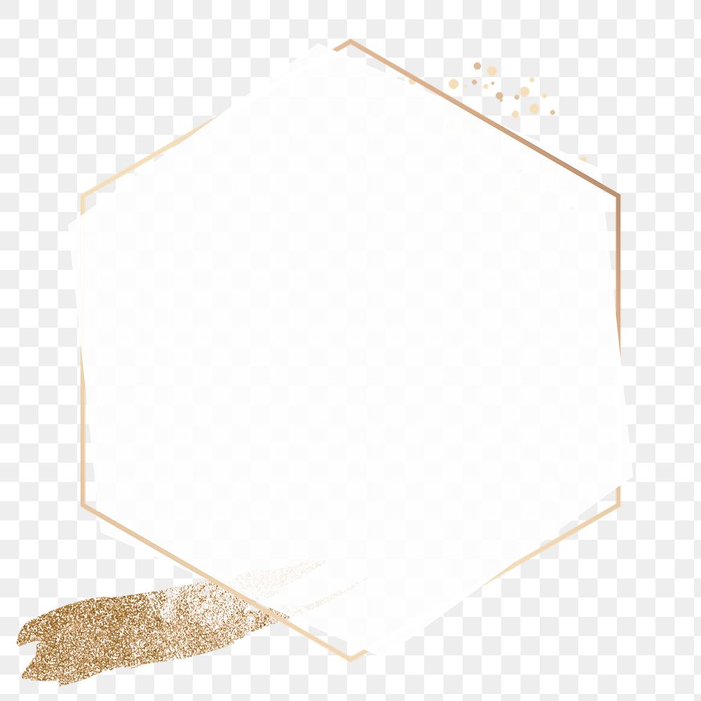 Frame png elegant golden design with space for text