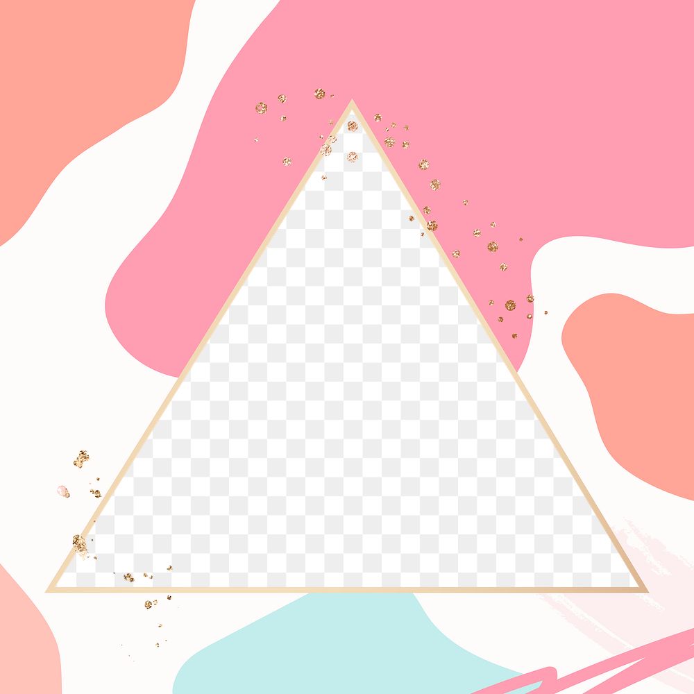 Frame PNG in pink and gold