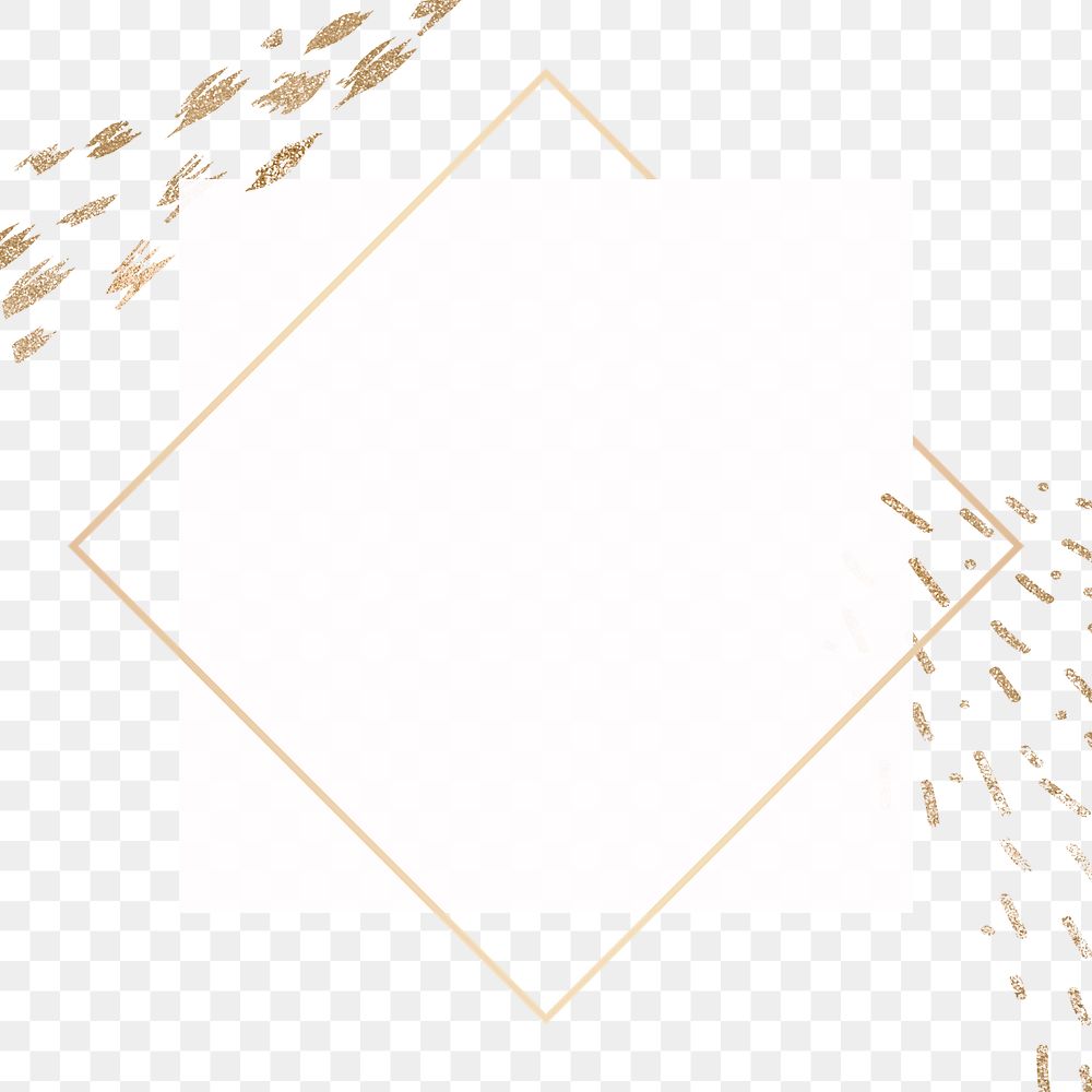 Png frame elegant golden design with space for text