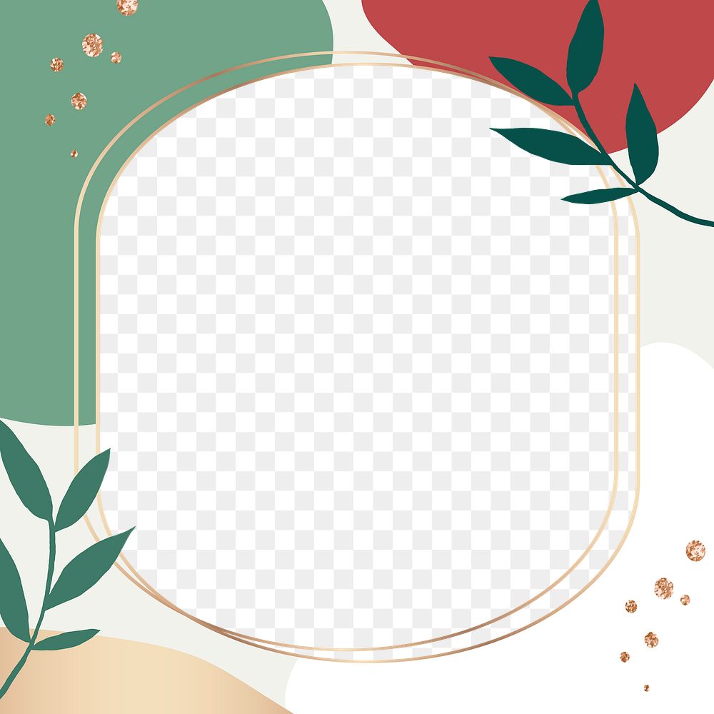 Png frame faded Christmas colors transparent background