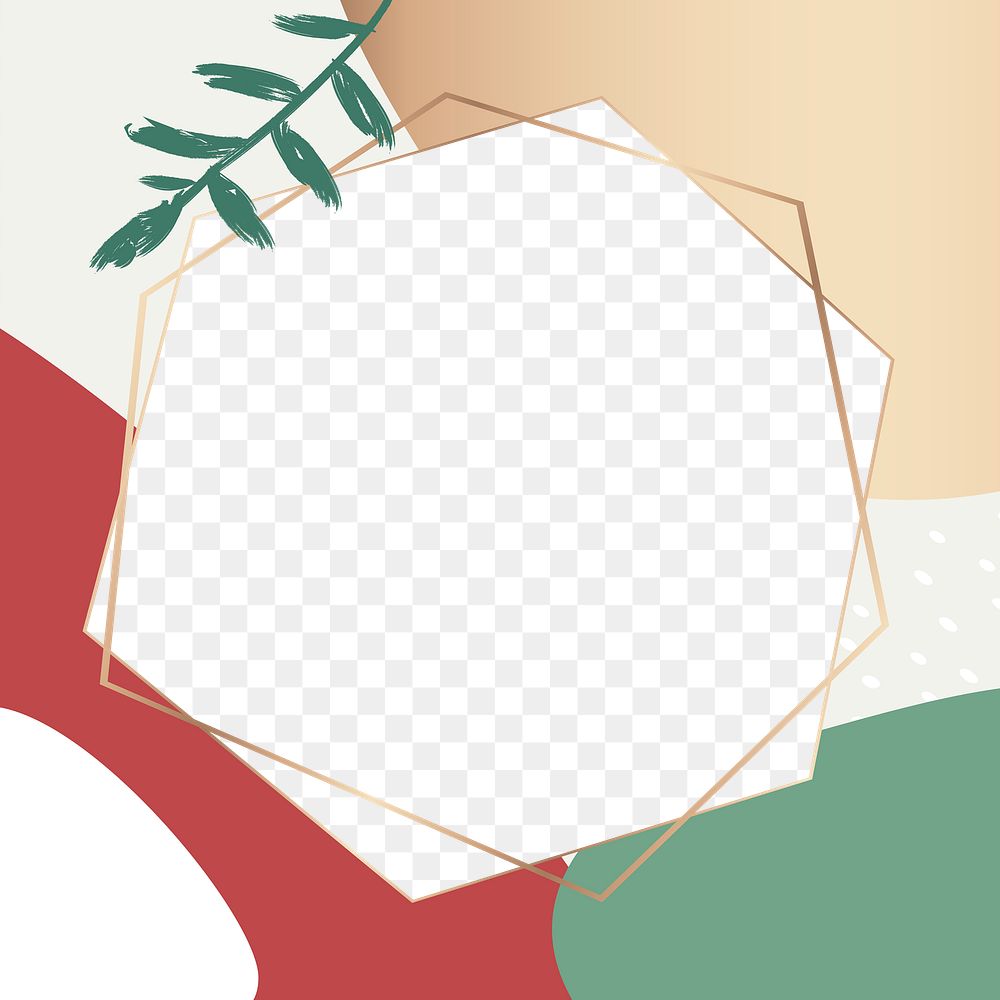Png frame faded Christmas colors transparent background