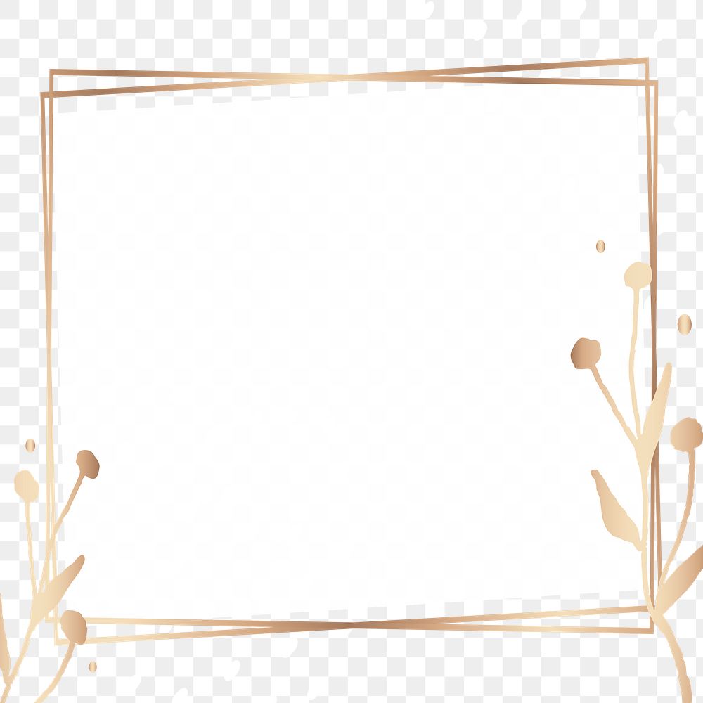 Frame png botanical leaf design with space for text