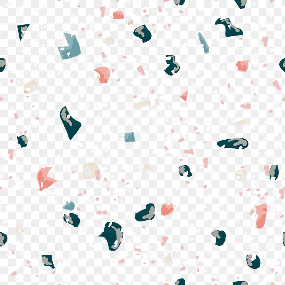 Terrazzo png seamless pattern transparent background colorful marble background