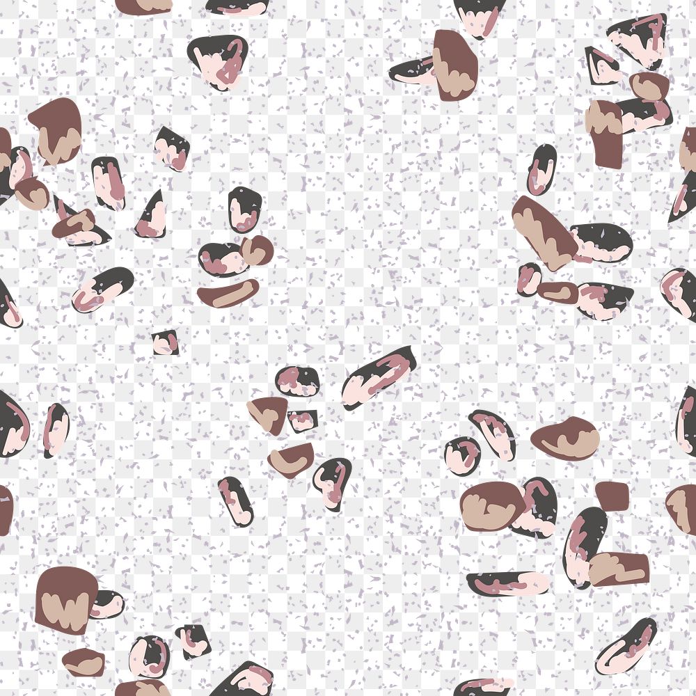 Png pink terrazzo seamless pattern transparent background