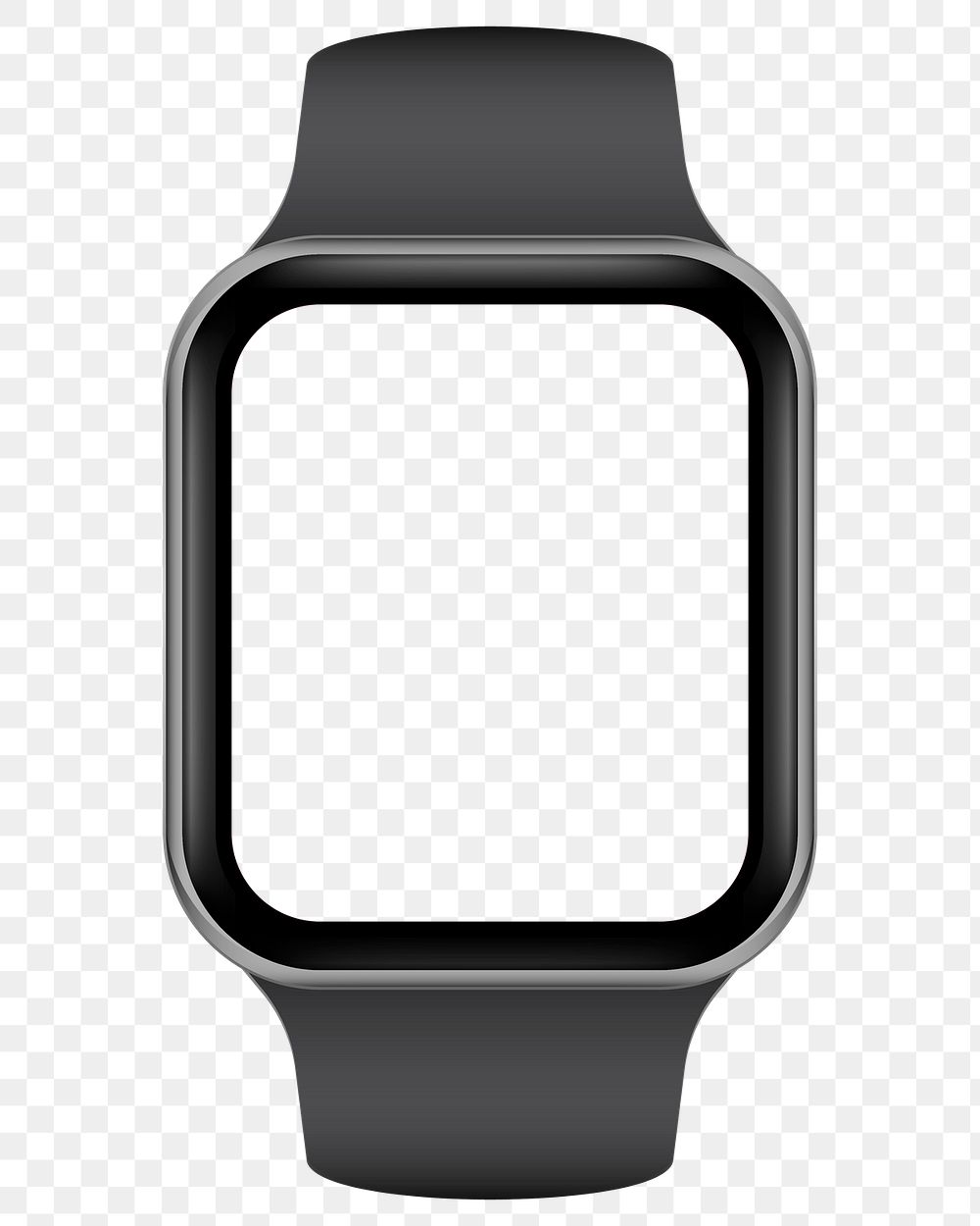 Blank smartwatch mockup transparent png