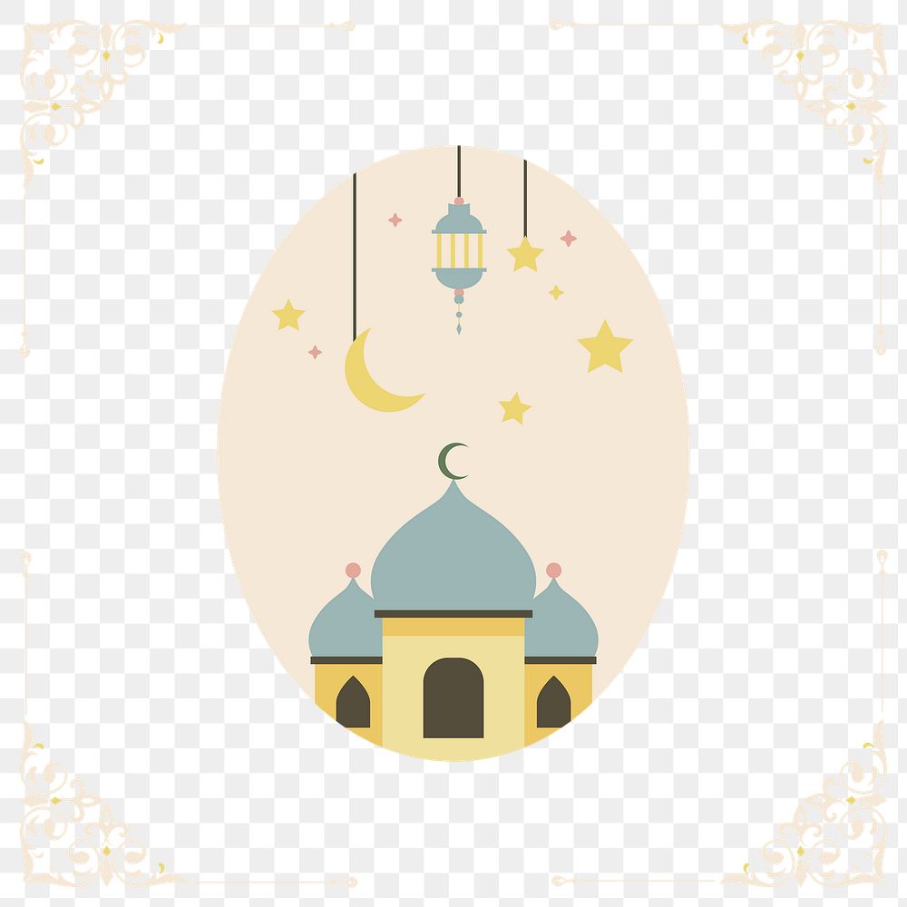 Png Ramadan Kareem and Eid Mubarak background pastel illustration