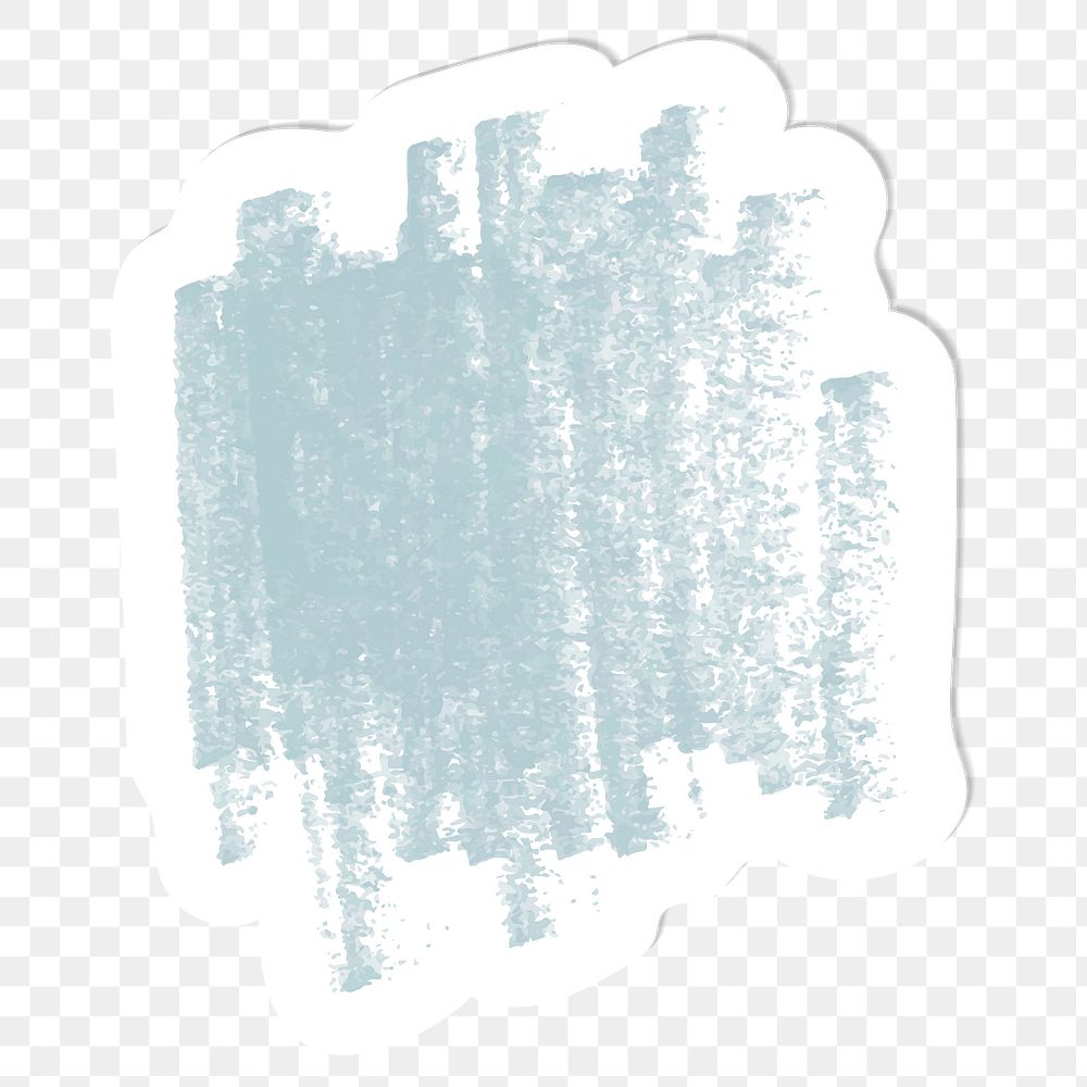 Grayish blue crayon painting texture sticker transparent png