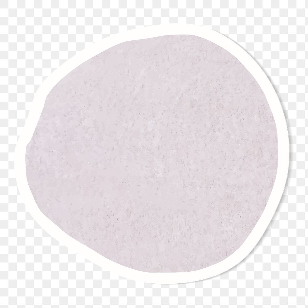 Pastel purple round badge sticker transparent png