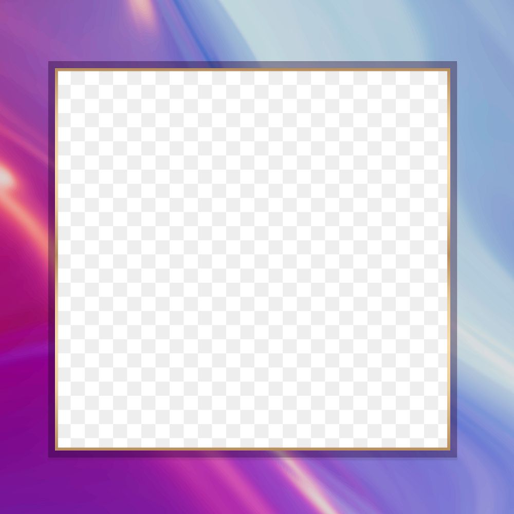 PNG frame blue and pink border transparent background