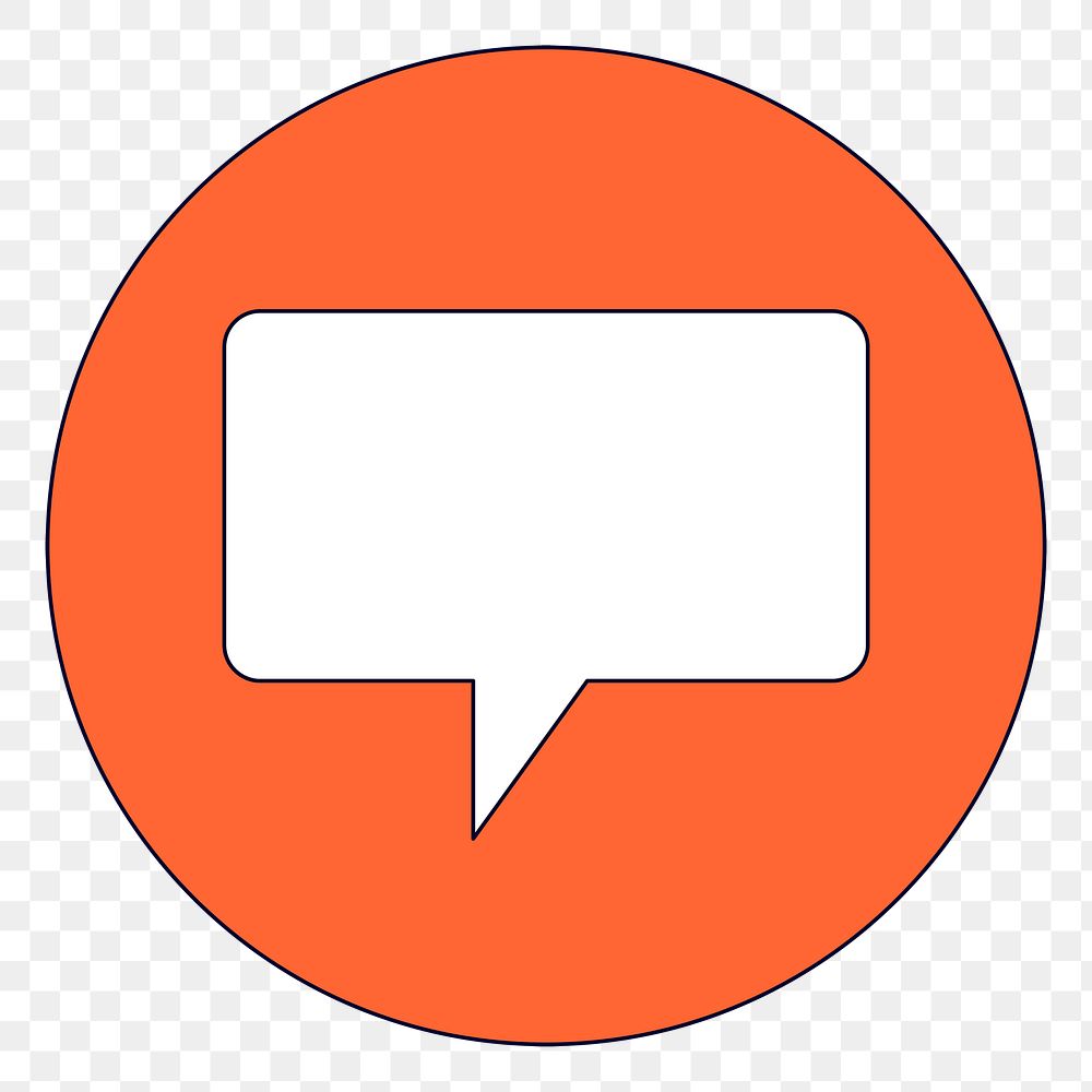 Speech bubble icon on transparent vector