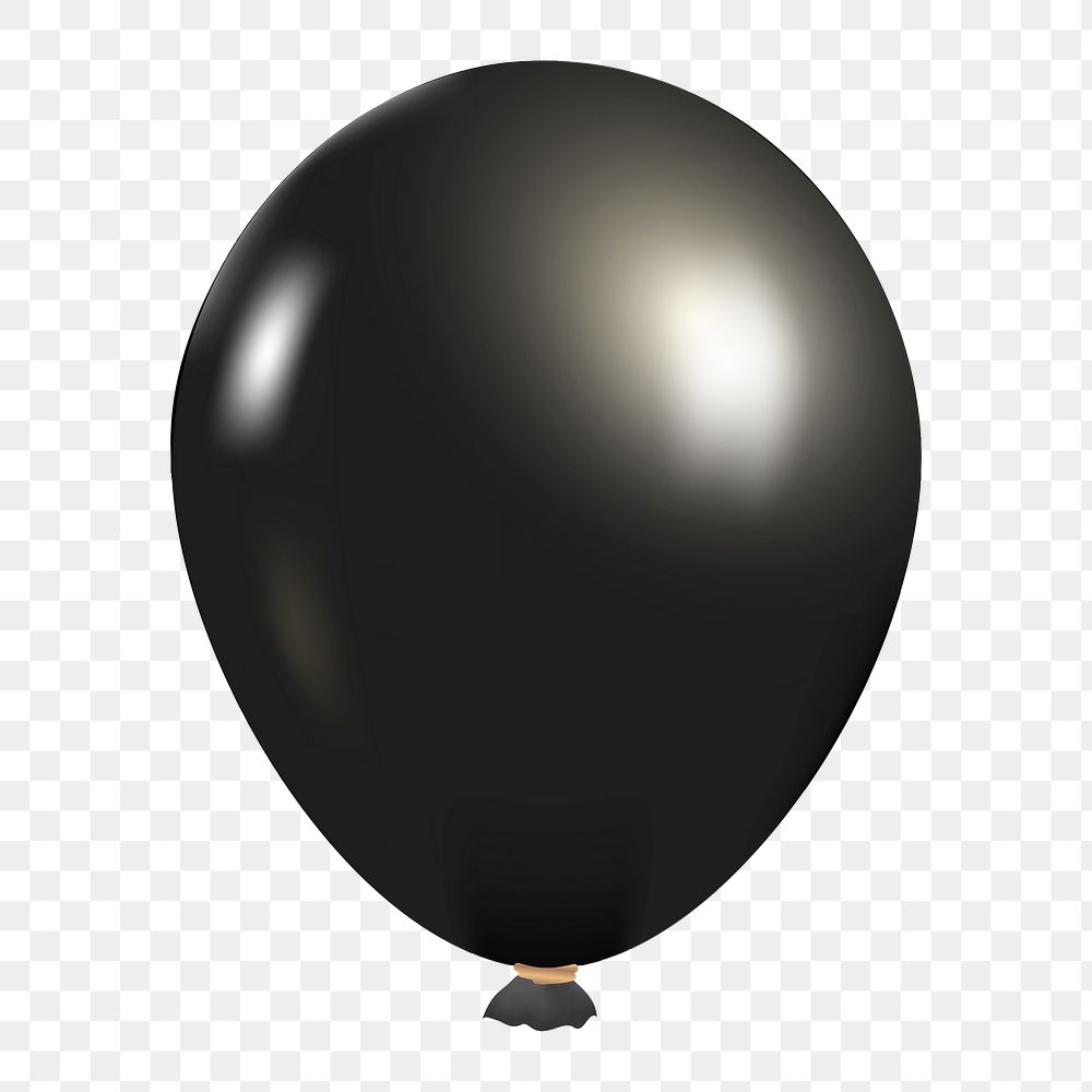 Black glitz balloon transparent png