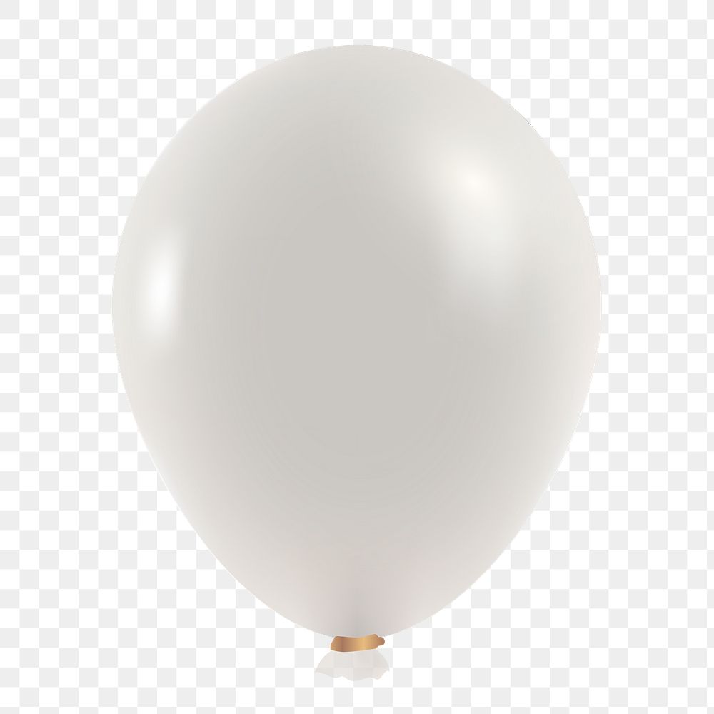 White pearl party balloon transparent png