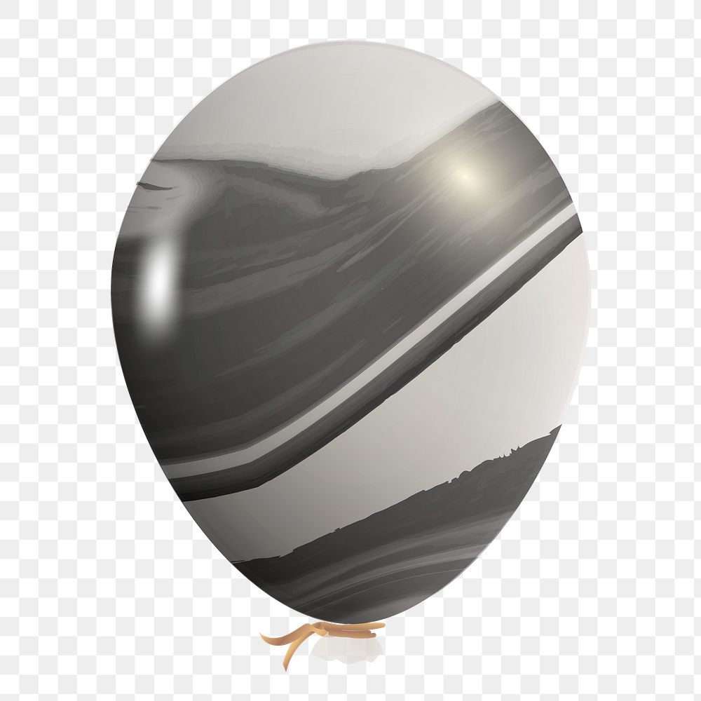 Patterned black balloon transparent png
