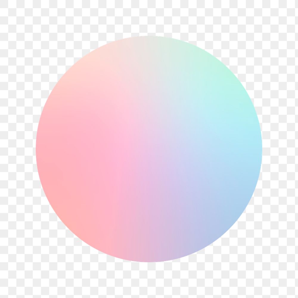 Colorful round gradient element transparent png