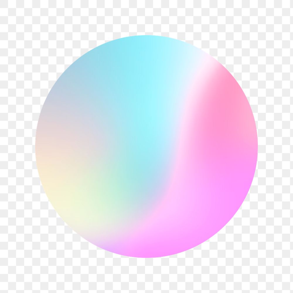 Colorful round gradient element transparent png