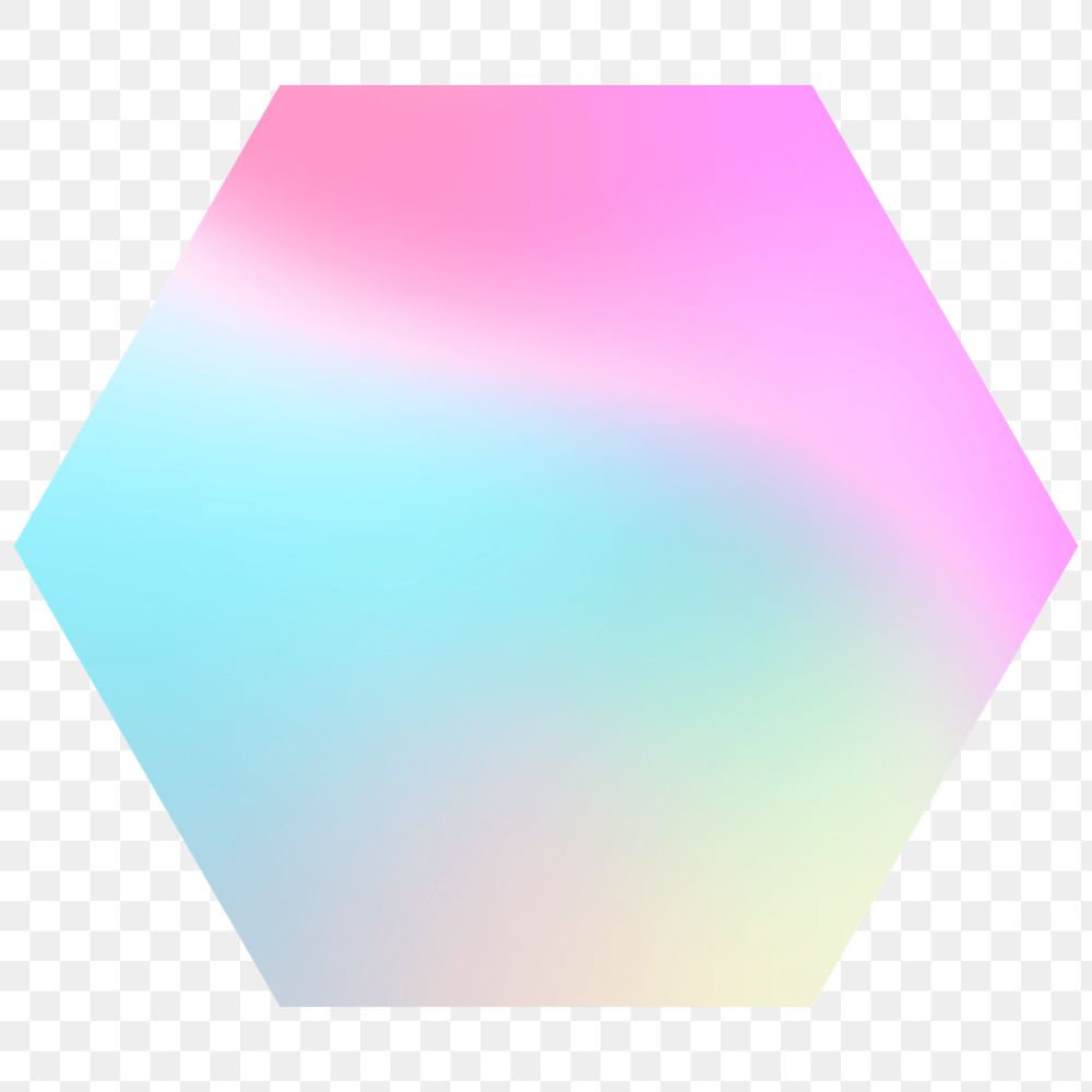 Colorful hexagon gradient element