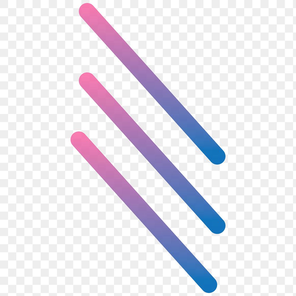 Colorful lines gradient element transparent png