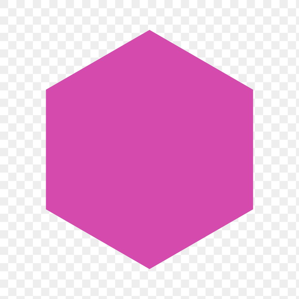 Purple hexagon geometric shape transparent png