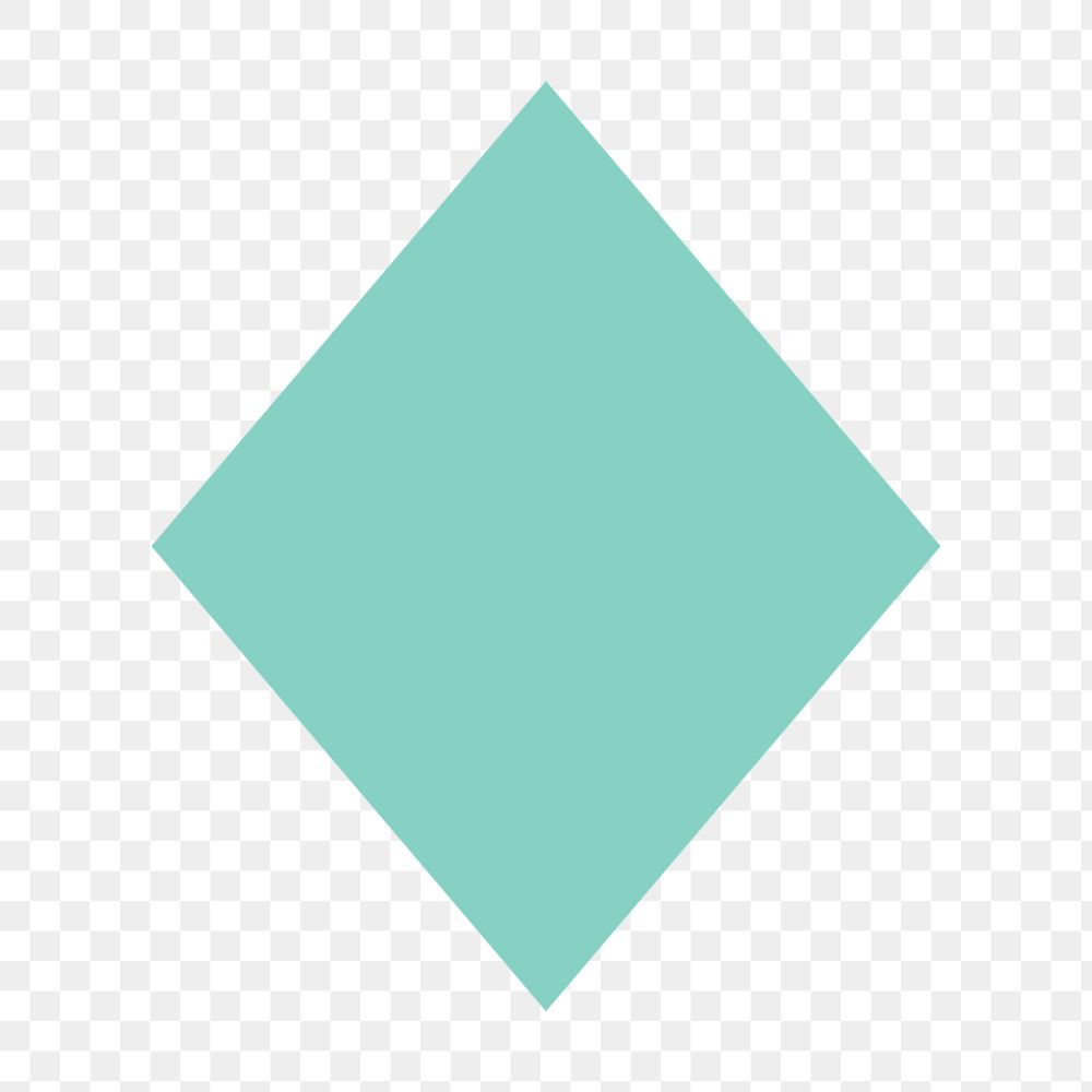 Green rhombus geometric shape transparent png