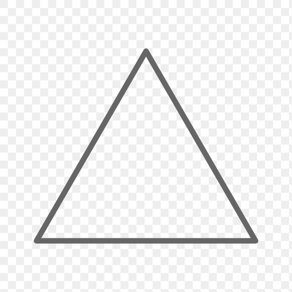 Stroke triangle geometric shape transparent png