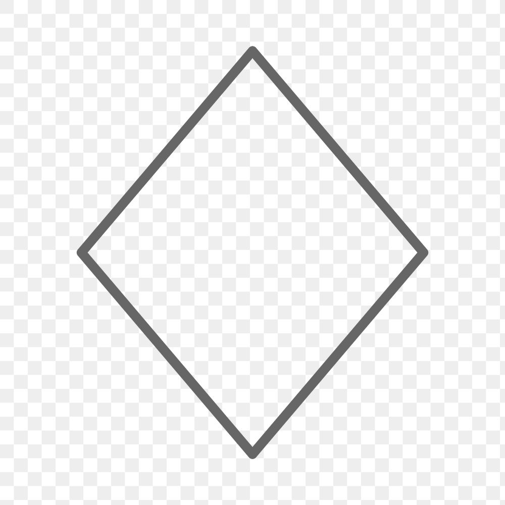 Stroke rhombus geometric shape transparent png