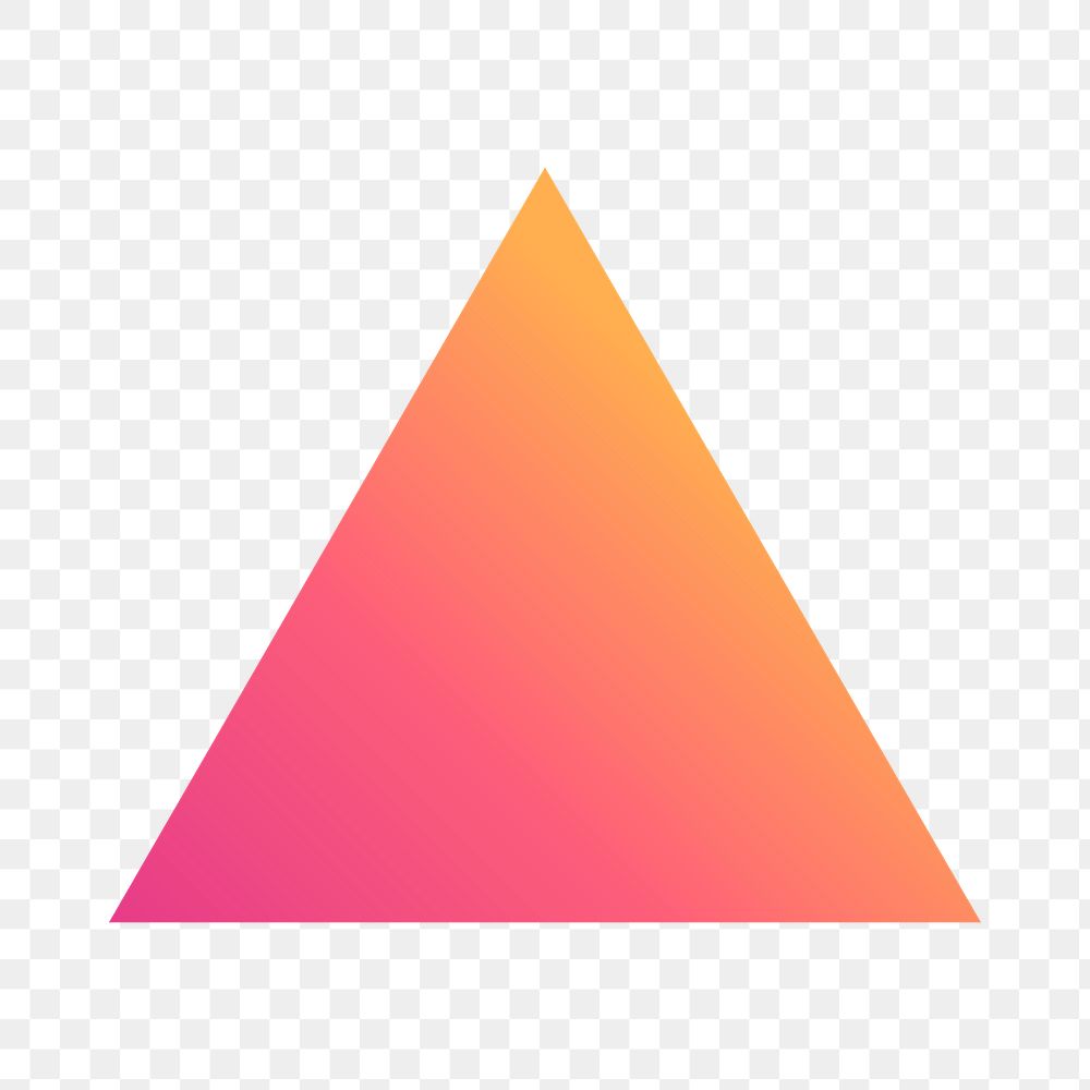 Gradient triangle geometric shape transparent png