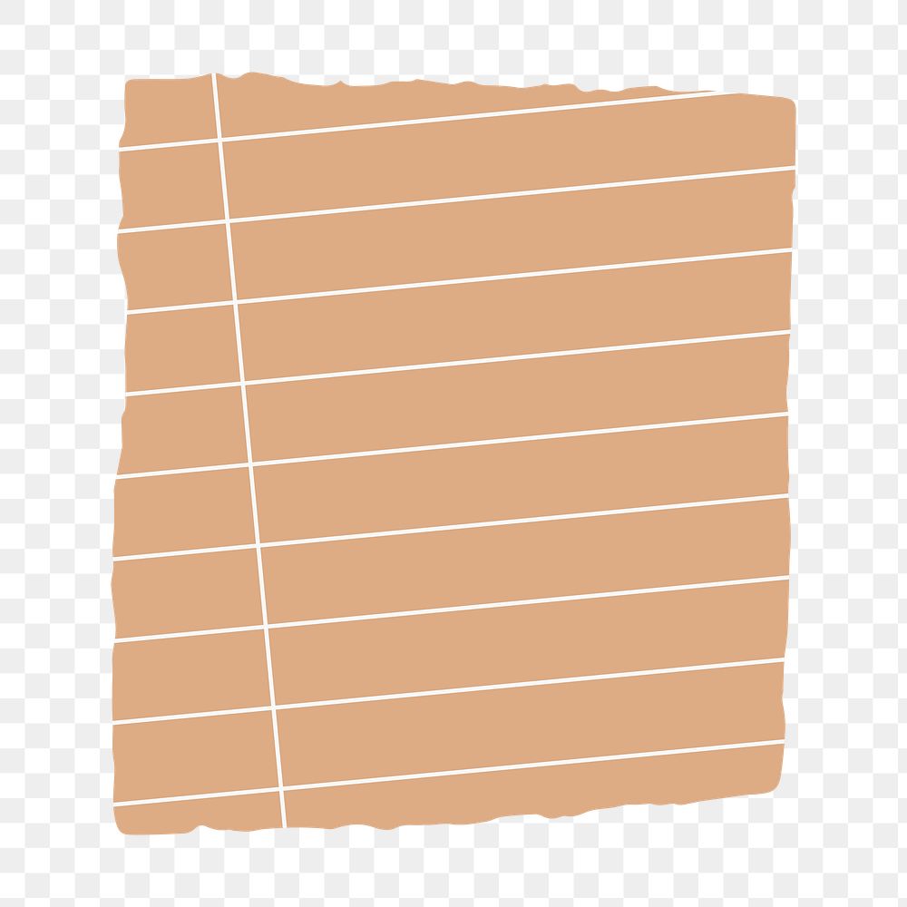 Brown square paper note social ads template transparent png