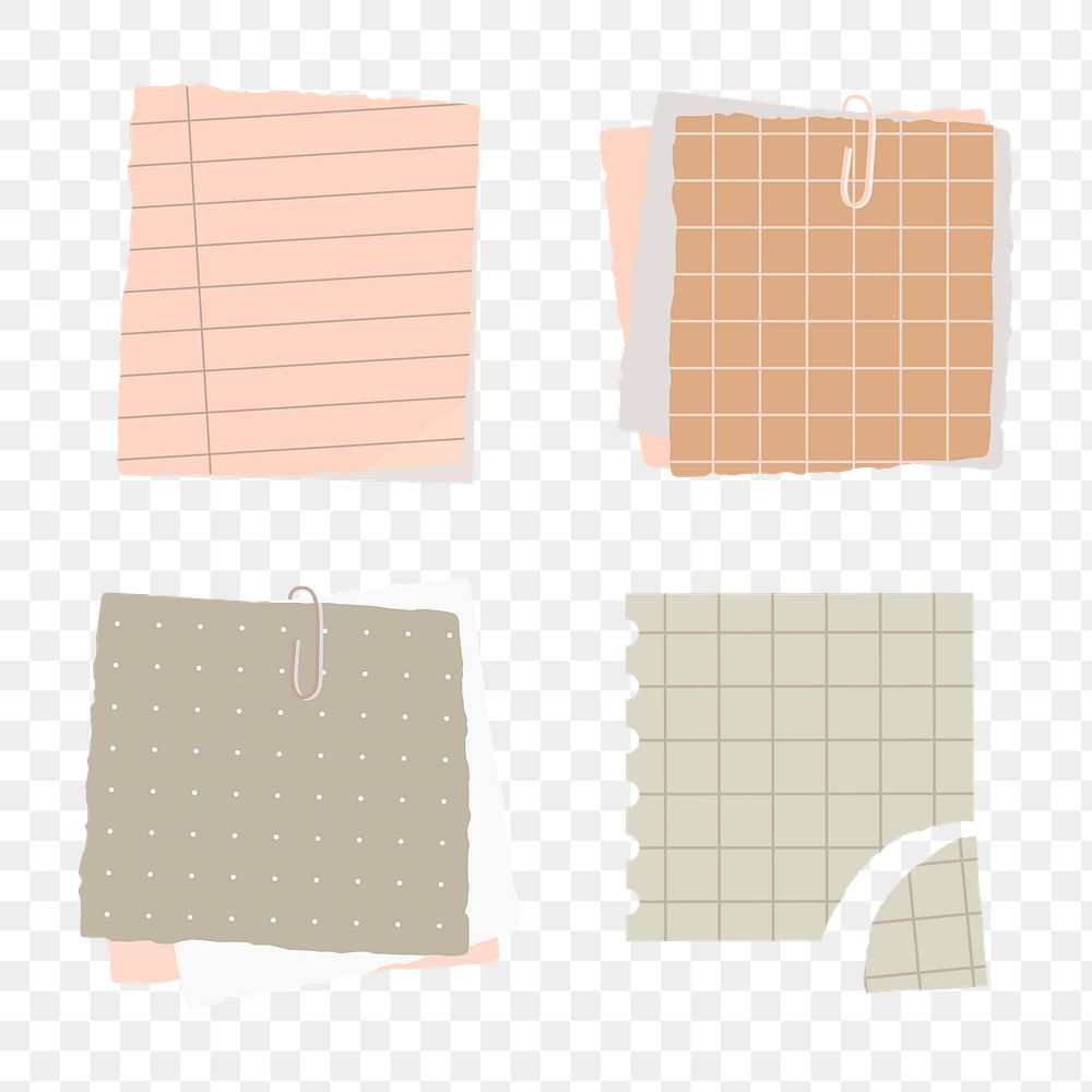Torn paper collection social ads template transparent png