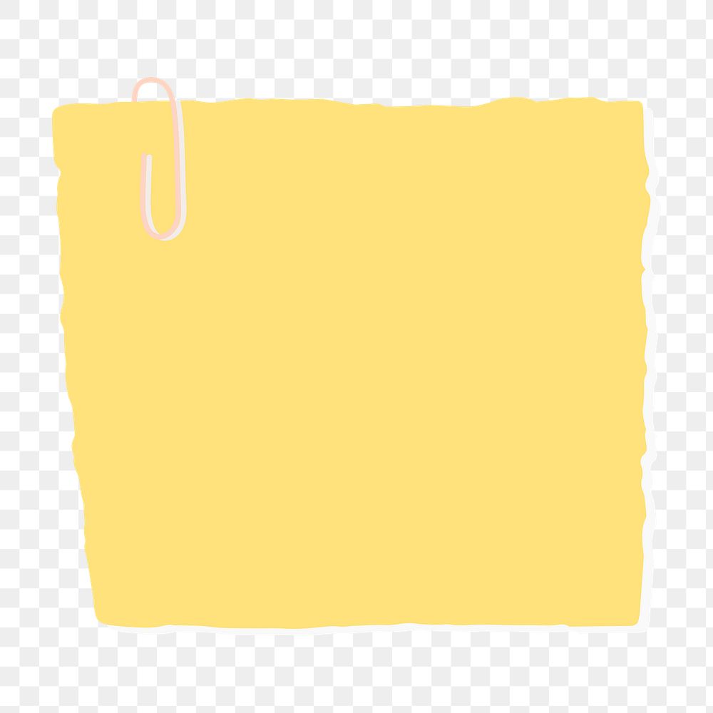 Yellow square paper note social ads template transparent png