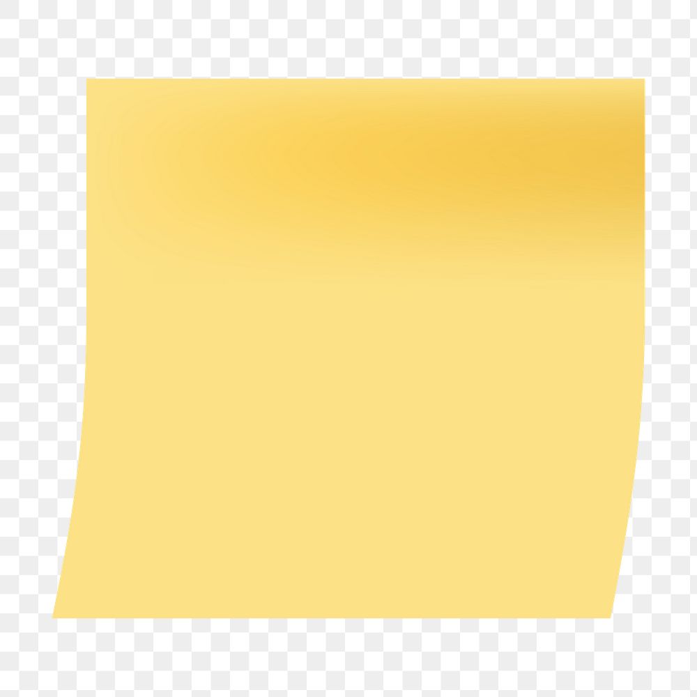 Yellow sticky paper note social ads template transparent png