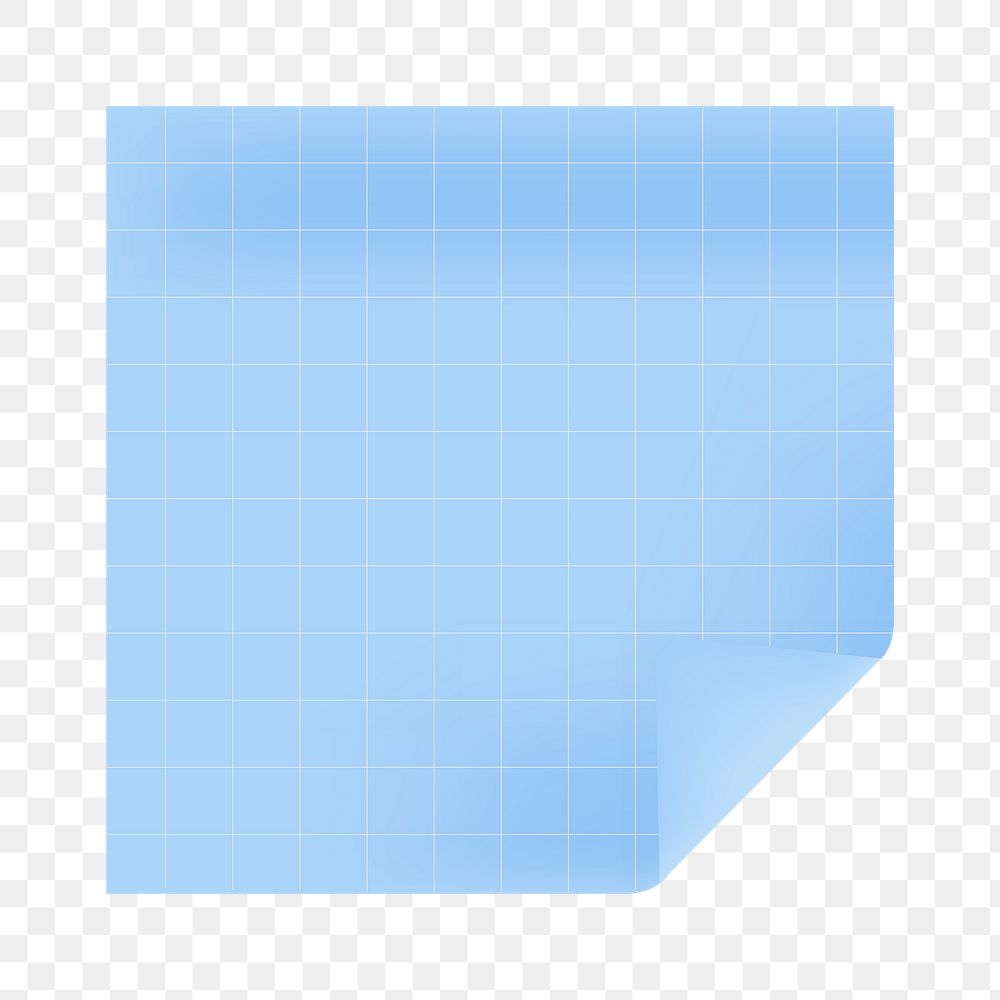Blue square paper note social ads template transparent png