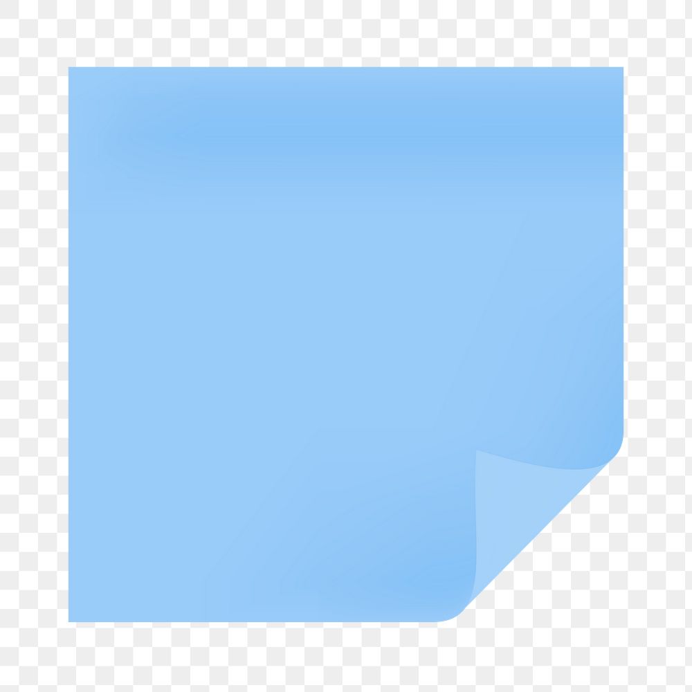 Blue square paper note social ads template transparent png