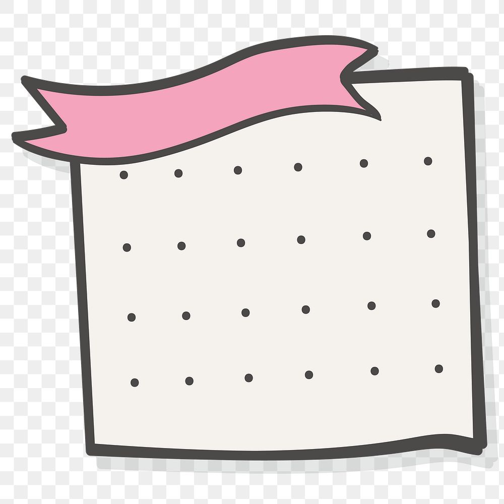 Blank dot paper note transparent png