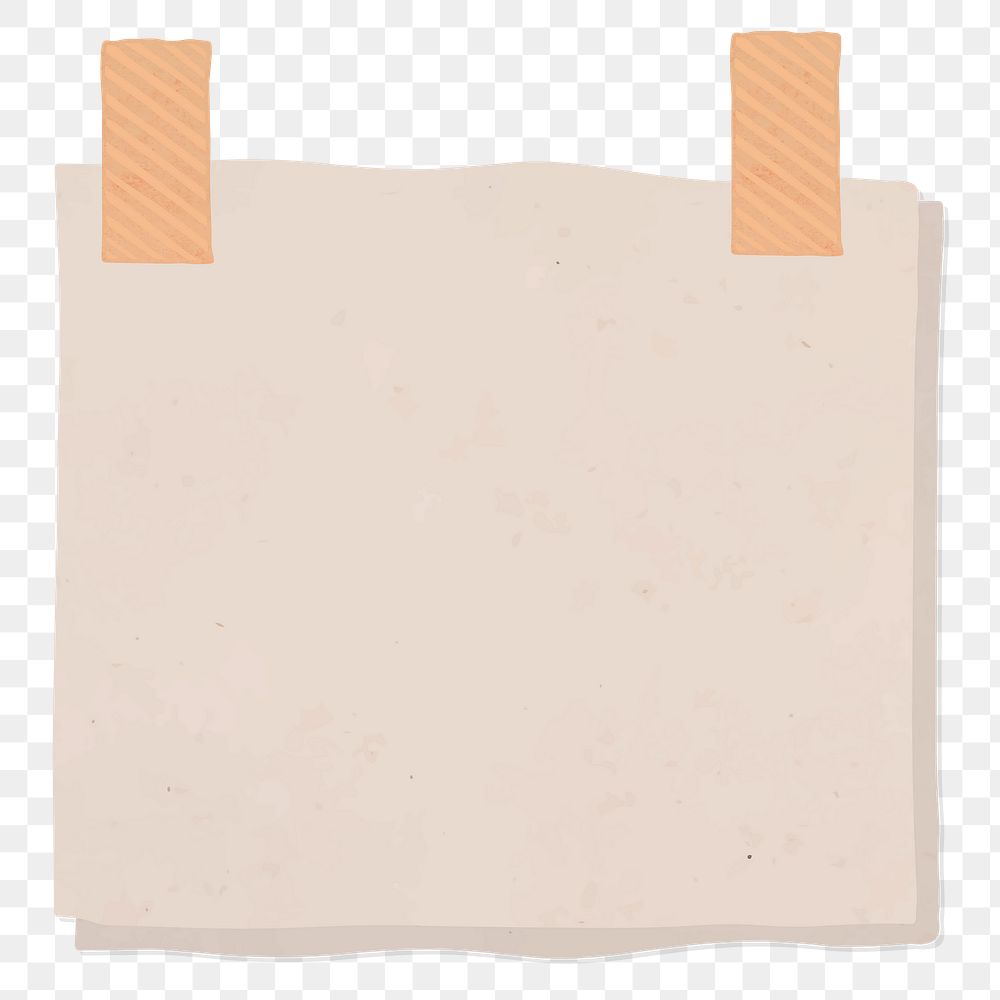 Blank reminder paper note transparent png