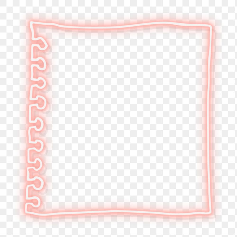 Pink neon paper note transparent png
